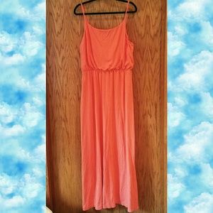 GAP Coral Pink Long Maxi Dress (like new)